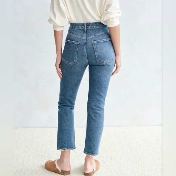 AGOLDE Riley High Rise Straight Crop Jeans • Silence • Size 30 • New with Tags✨ - Picture 4 of 5
